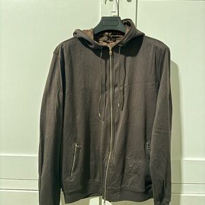 Louis Vuitton archive Brown Ebene Millionaire Damier Zip Hooded Sweatshirt